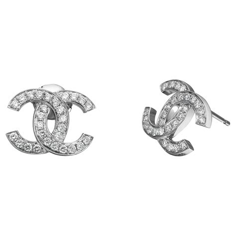 small chanel diamond earrings|Chanel double c drop earrings.